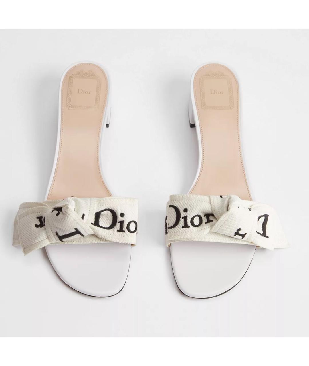 CHRISTIAN DIOR Белые мюли, фото 2