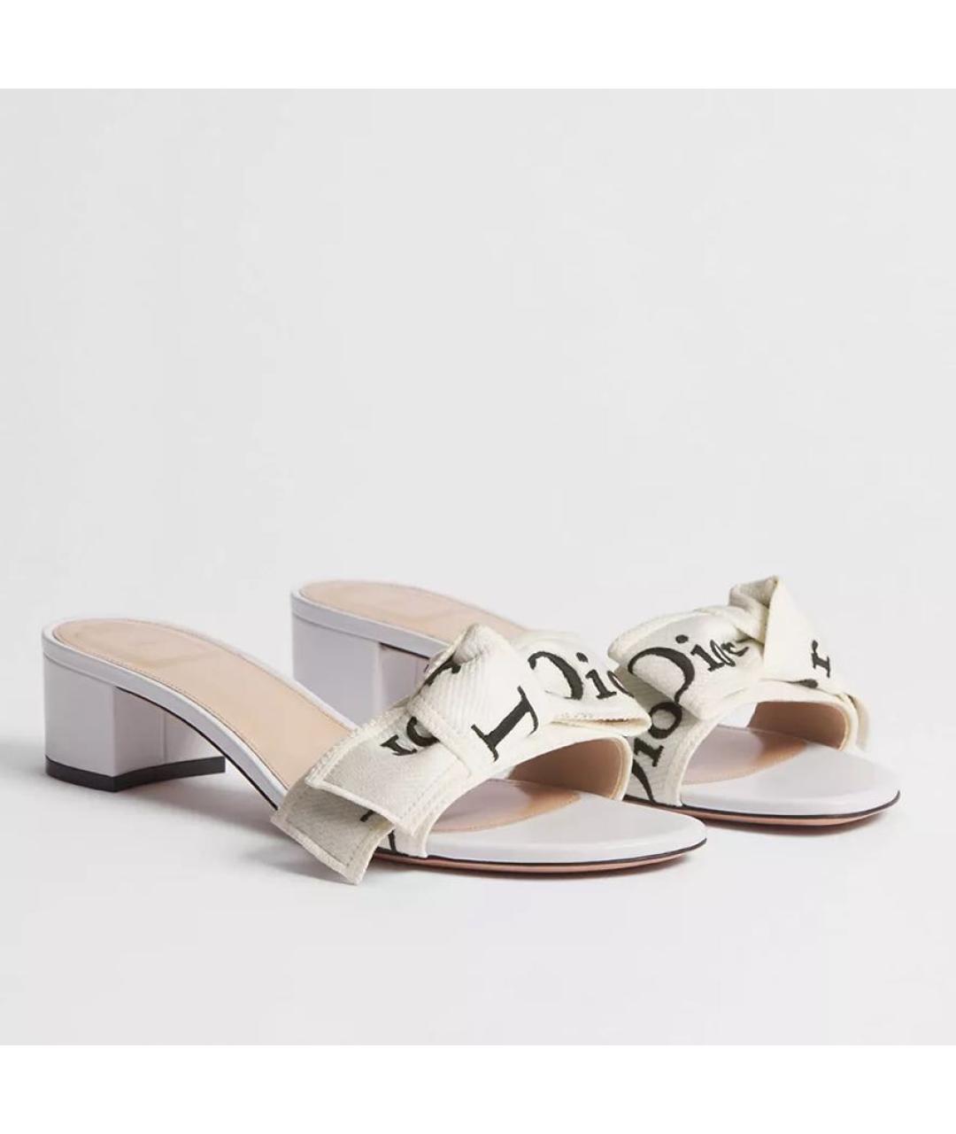CHRISTIAN DIOR Белые мюли, фото 4