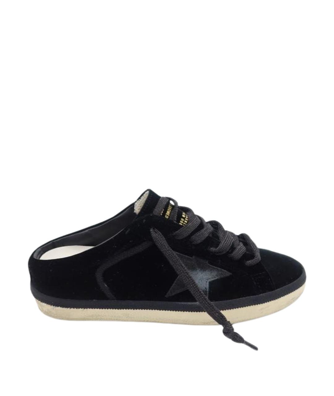 GOLDEN GOOSE DELUXE BRAND Черные замшевые сабо, фото 1
