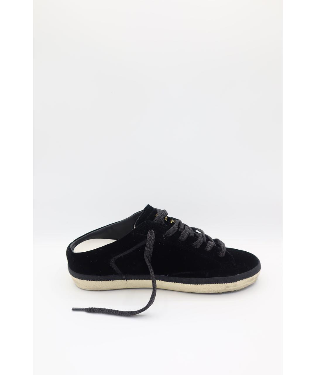 GOLDEN GOOSE DELUXE BRAND Черные замшевые сабо, фото 4