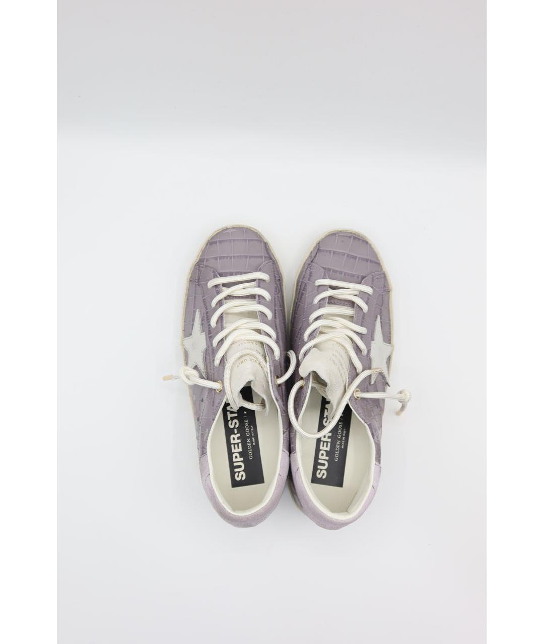 GOLDEN GOOSE DELUXE BRAND Фиолетовые кожаные кеды, фото 6