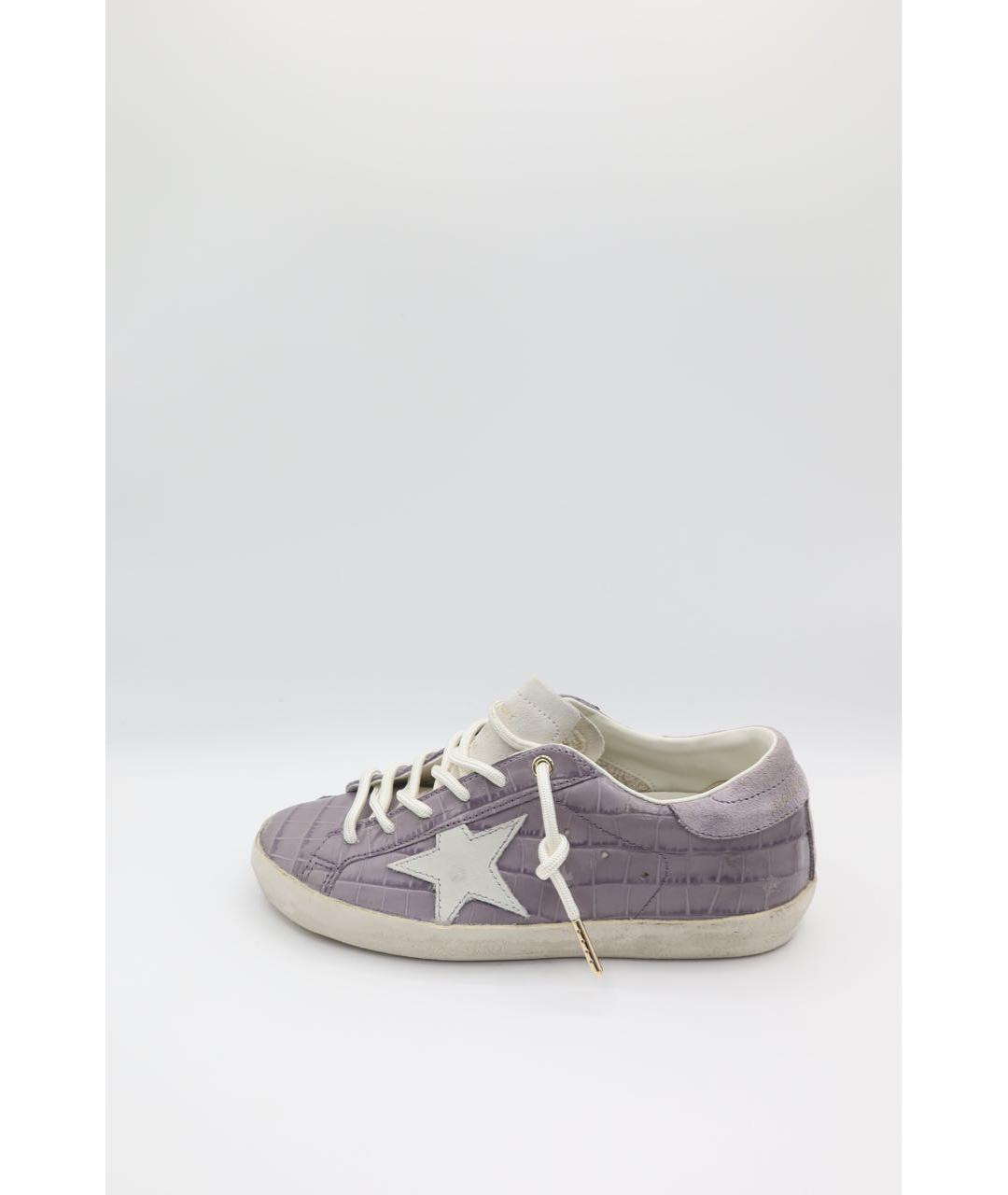GOLDEN GOOSE DELUXE BRAND Фиолетовые кожаные кеды, фото 7