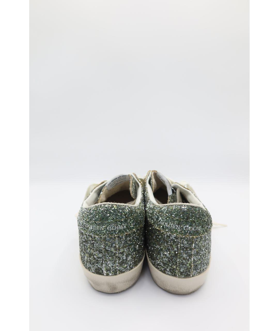 GOLDEN GOOSE DELUXE BRAND Серебряные кожаные кеды, фото 5
