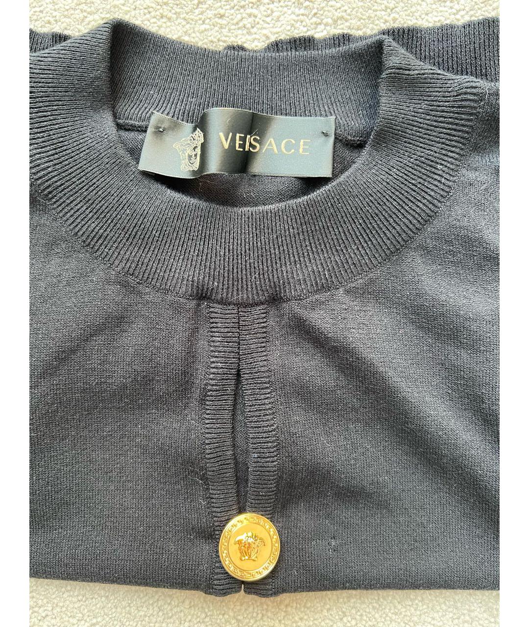 VERSACE Черная хлопковая майка, фото 3