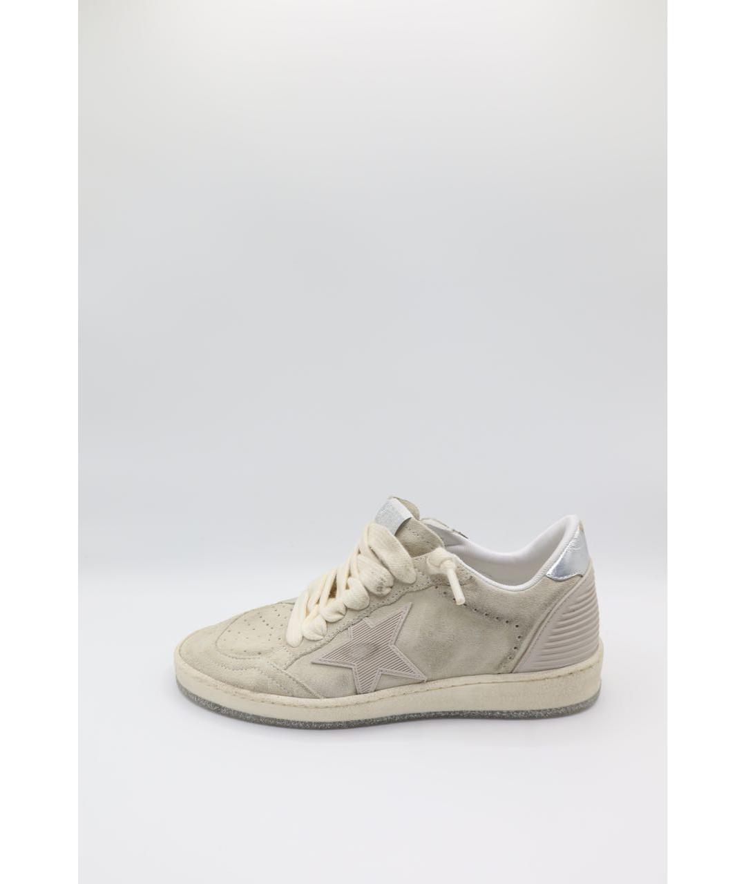 GOLDEN GOOSE DELUXE BRAND Бежевые замшевые кеды, фото 9