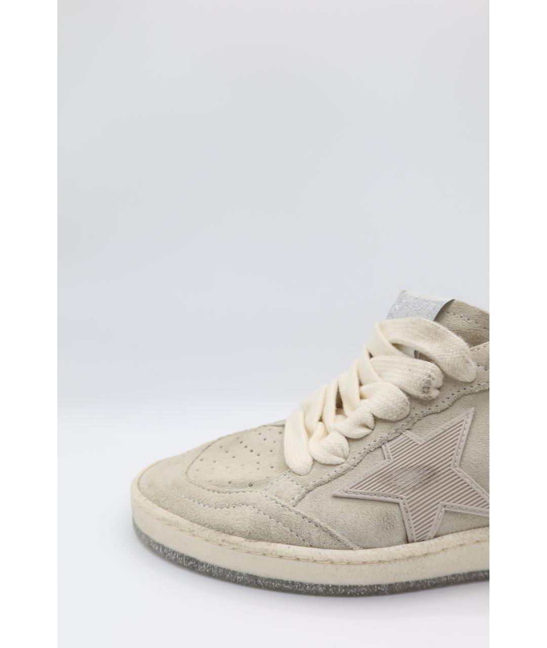GOLDEN GOOSE DELUXE BRAND Бежевые замшевые кеды, фото 2