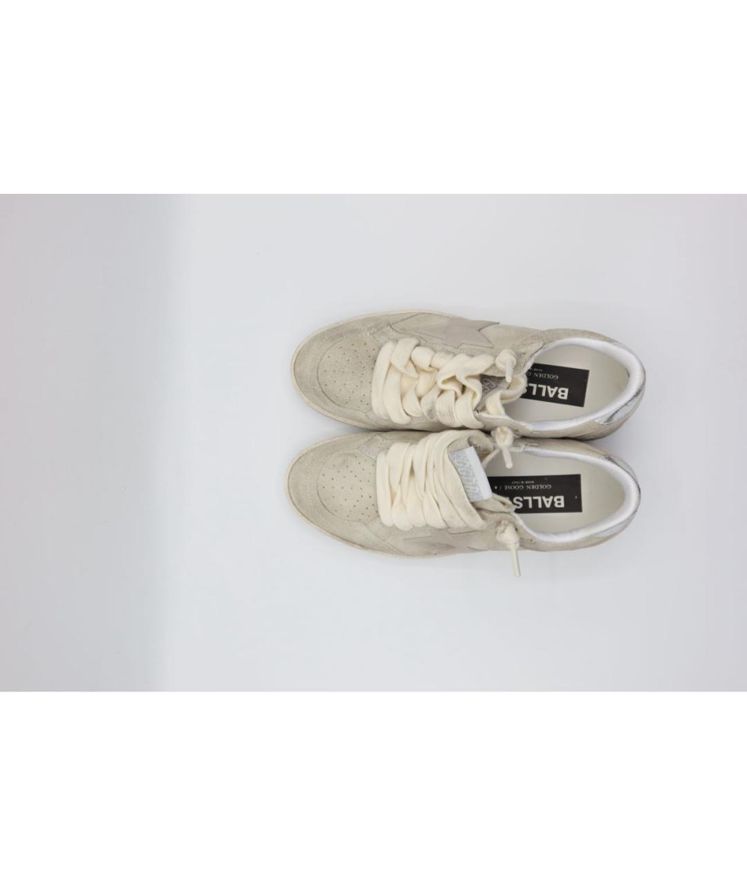 GOLDEN GOOSE DELUXE BRAND Бежевые замшевые кеды, фото 6