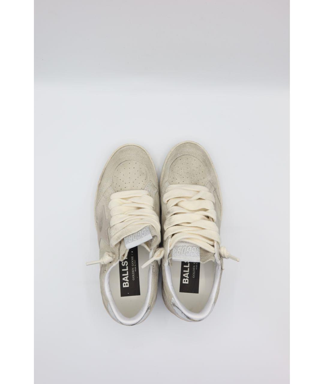 GOLDEN GOOSE DELUXE BRAND Бежевые замшевые кеды, фото 7