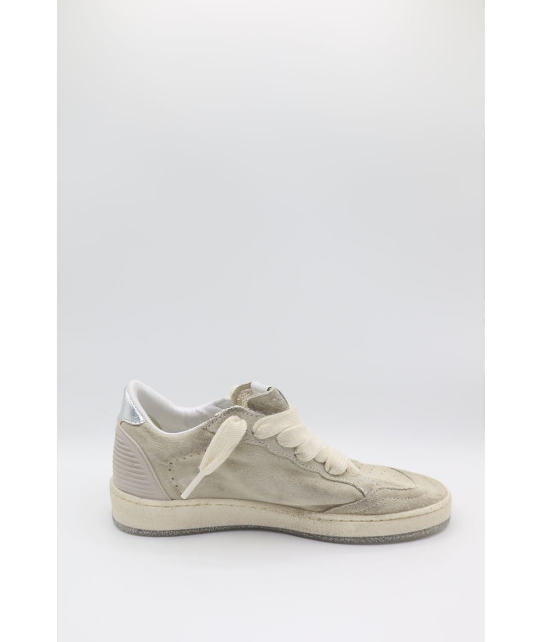 GOLDEN GOOSE DELUXE BRAND Бежевые замшевые кеды, фото 4