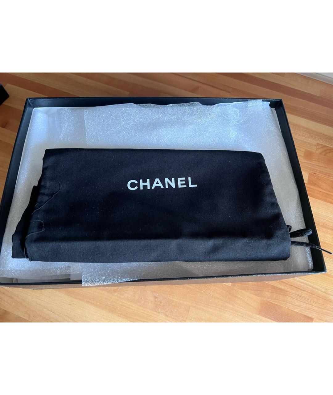 CHANEL Золотые кожаные брогги и оксфорды, фото 7