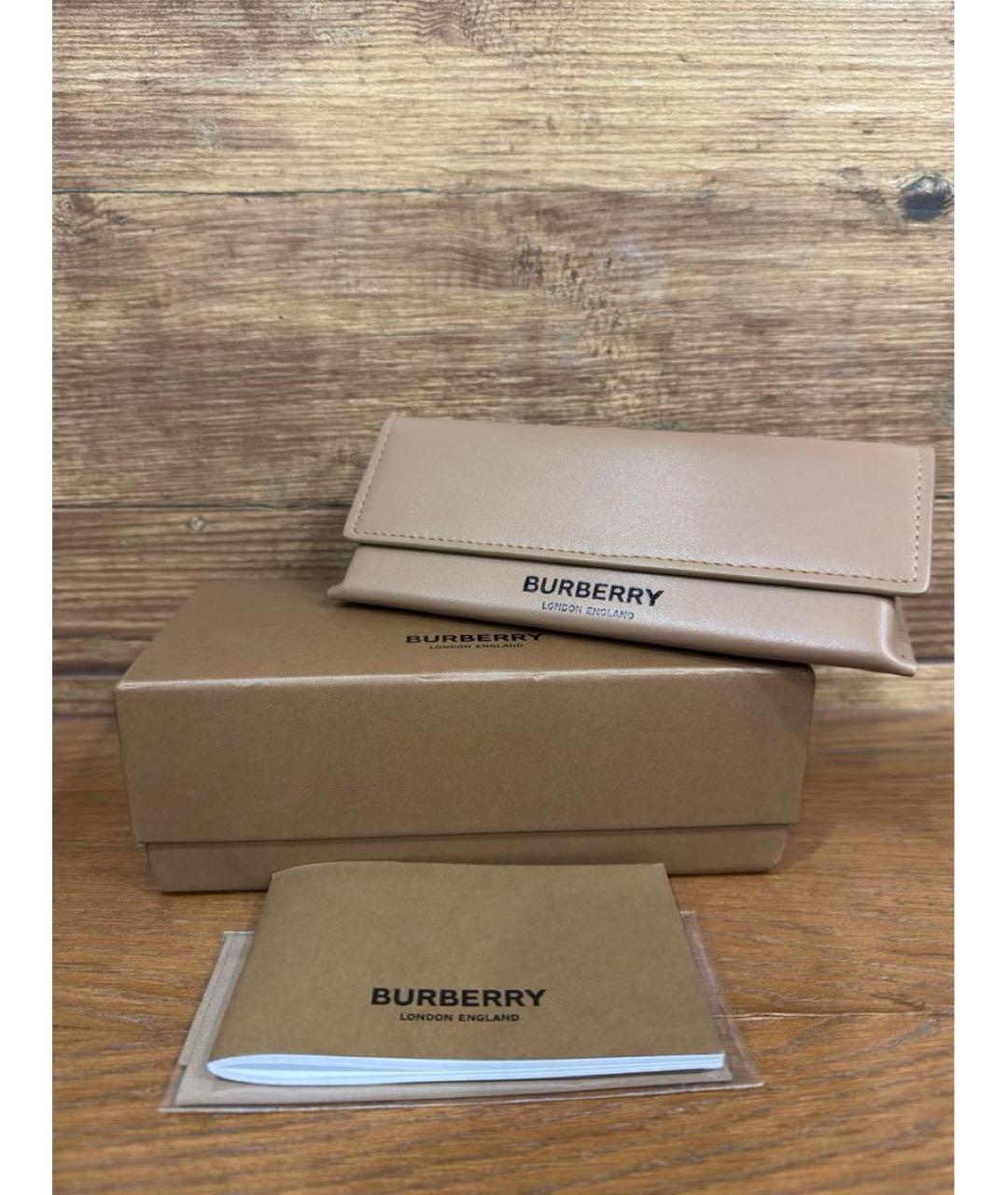 BURBERRY Серебряные металлические солнцезащитные очки, фото 3