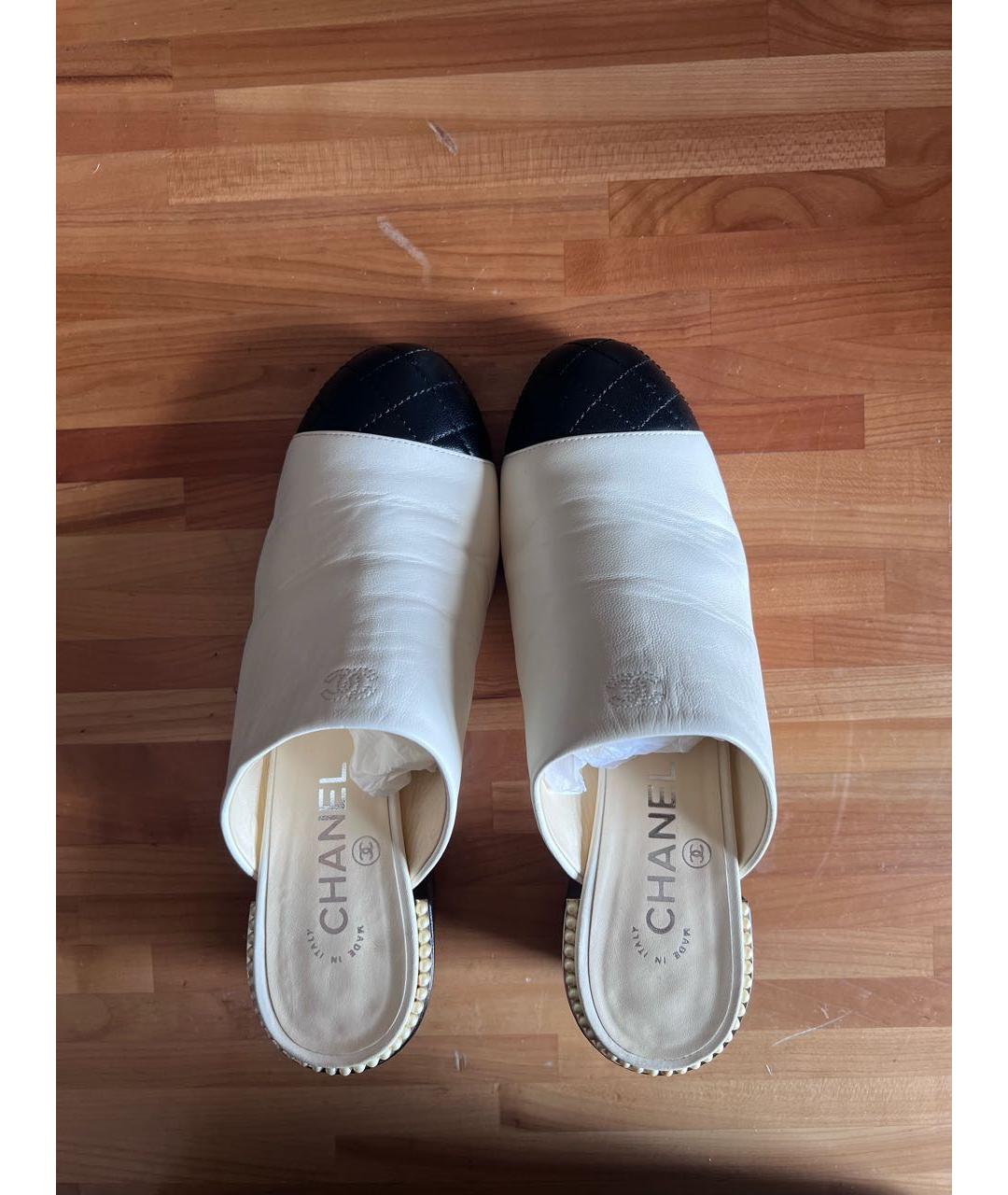 CHANEL Кожаные мюли, фото 3