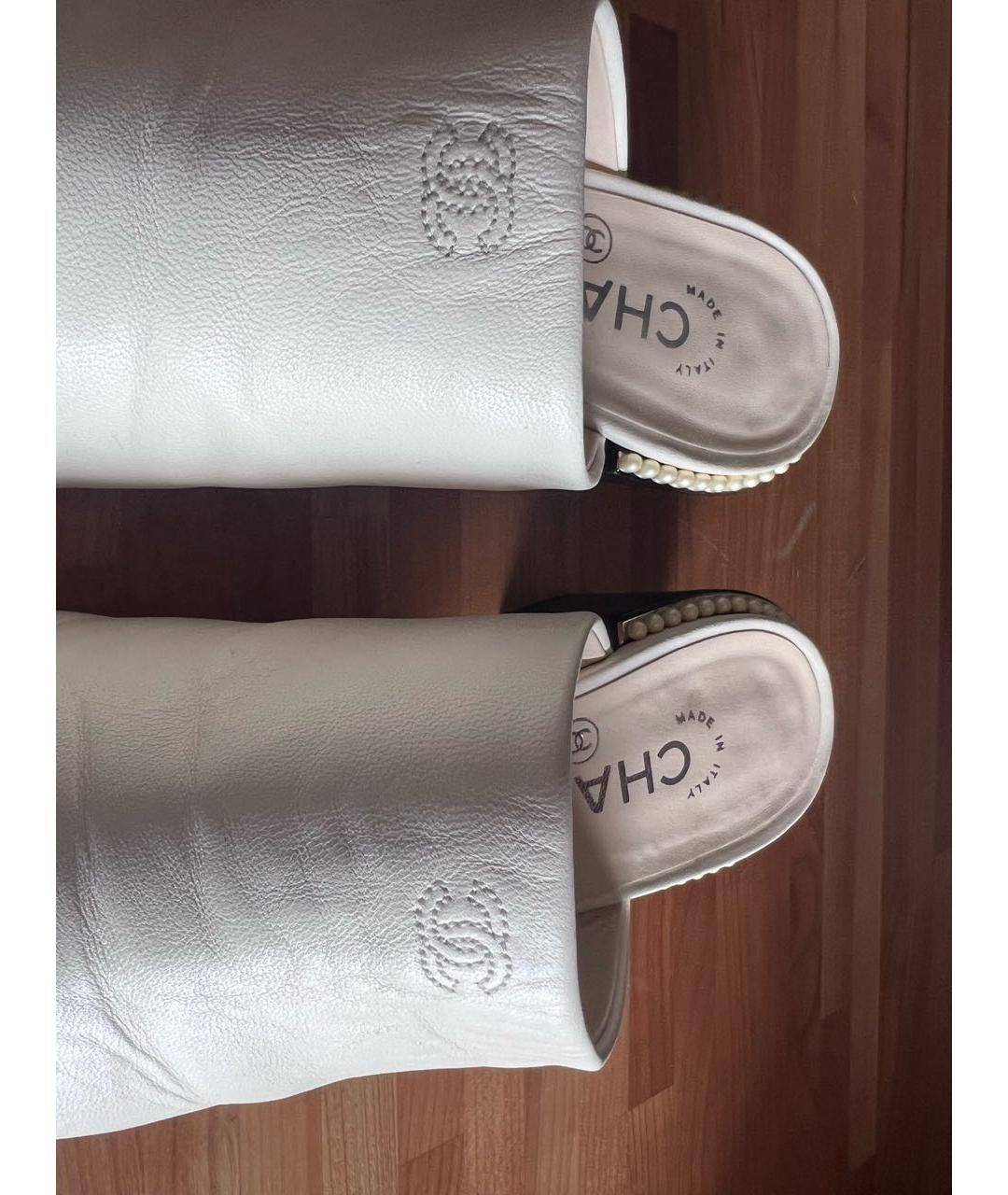 CHANEL Кожаные мюли, фото 5