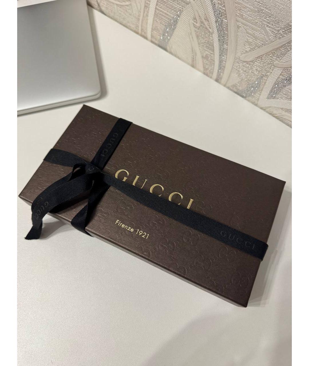 GUCCI Черный кожаный кошелек, фото 5