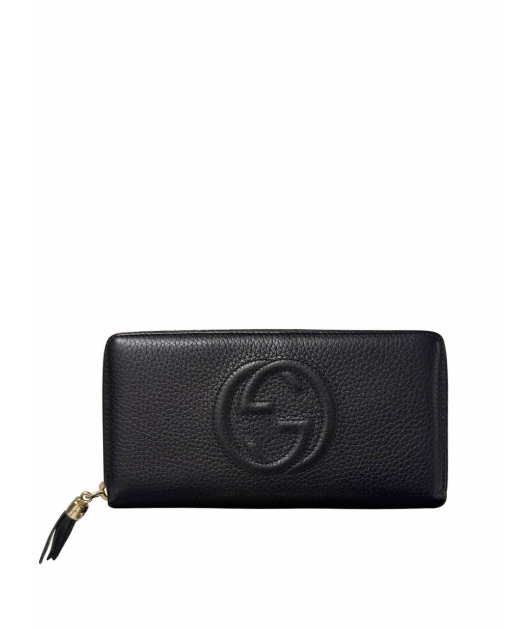 GUCCI Черный кожаный кошелек, фото 1