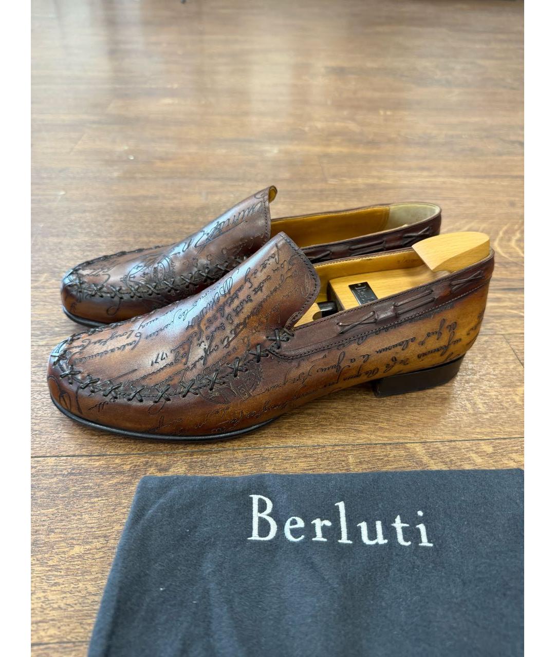 BERLUTI Коричневые кожаные туфли, фото 7