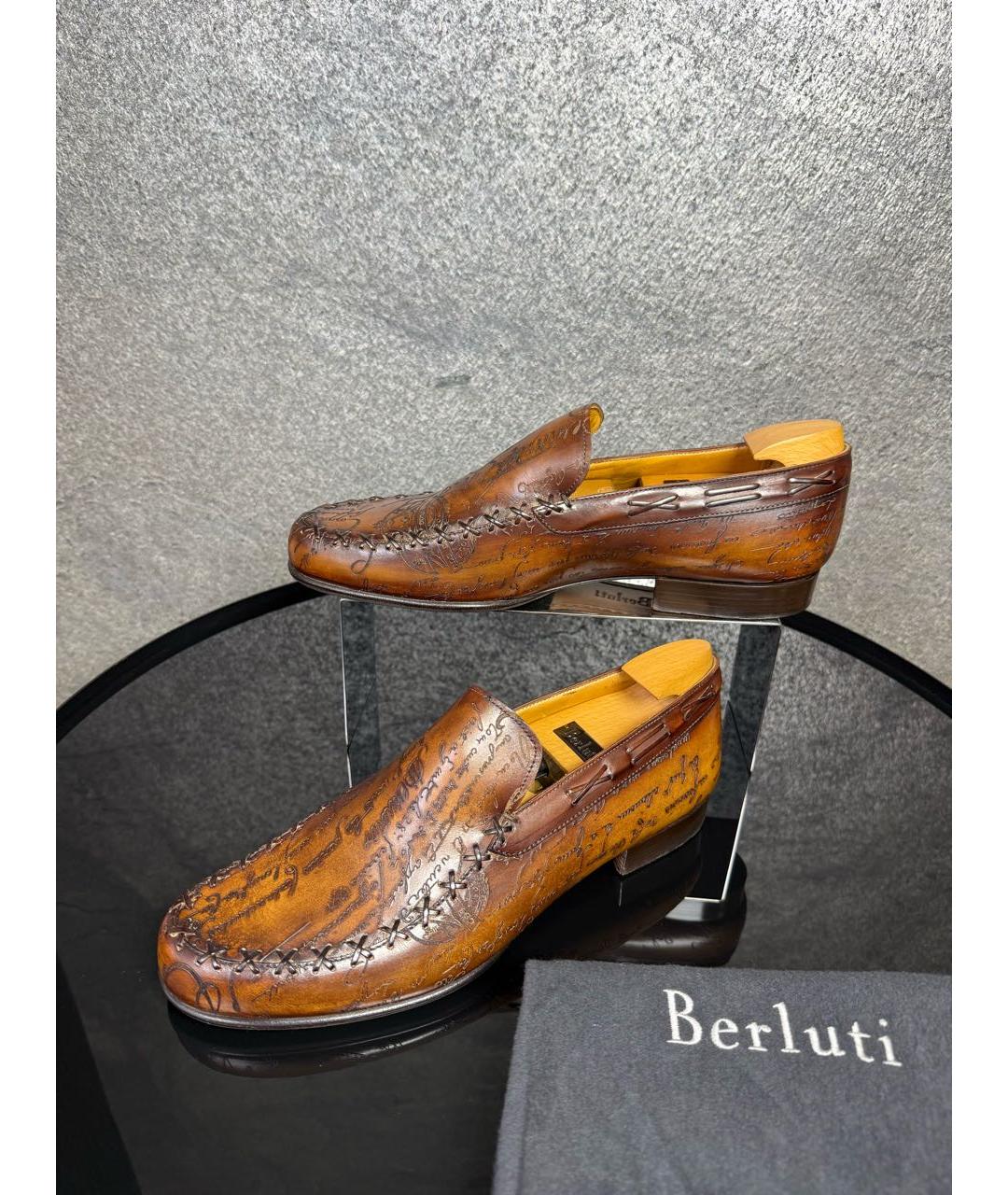 BERLUTI Коричневые кожаные туфли, фото 6