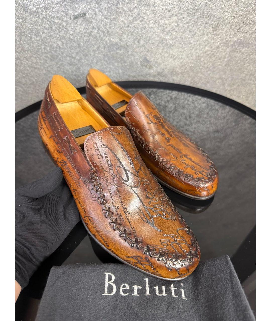BERLUTI Коричневые кожаные туфли, фото 5