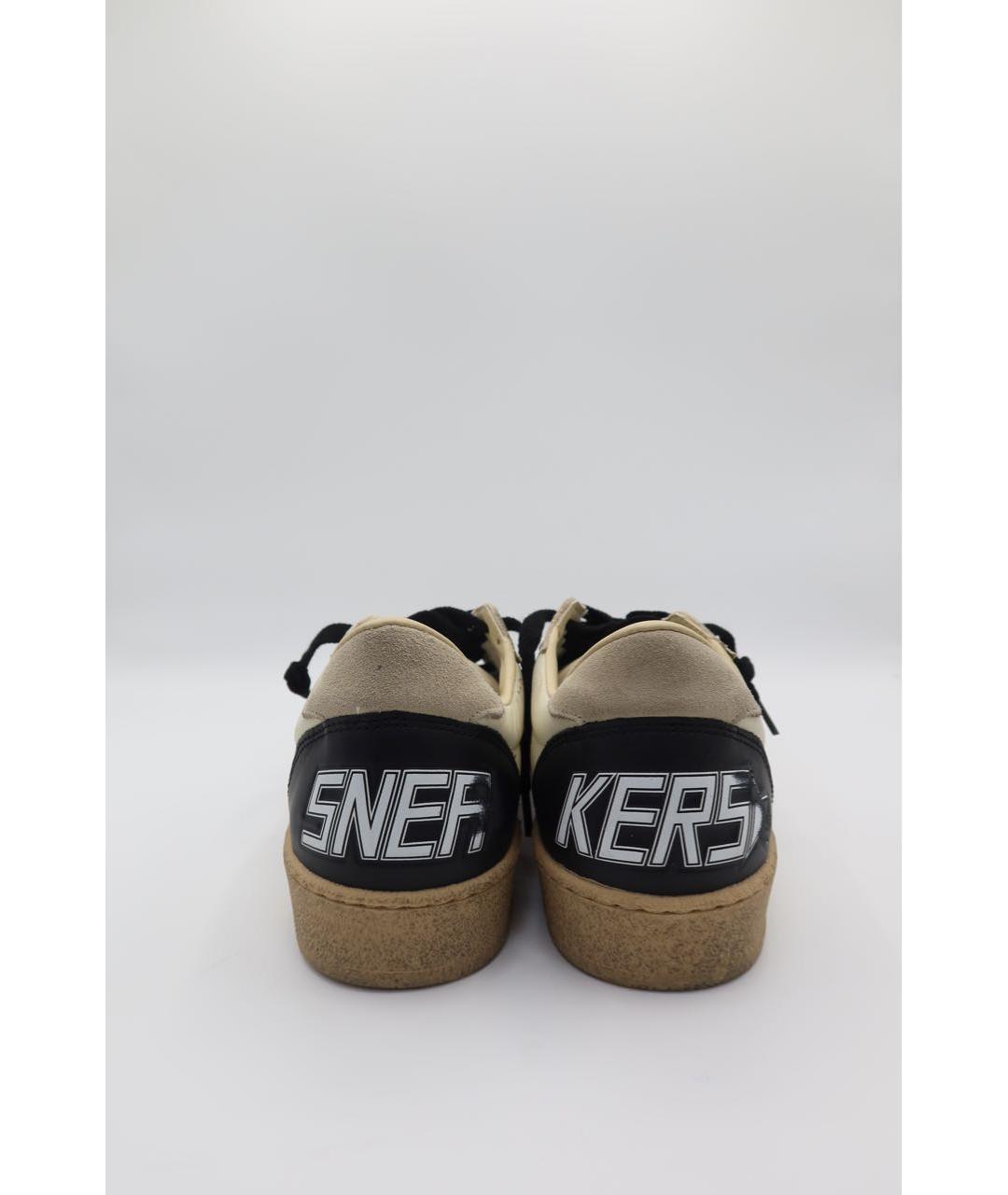 GOLDEN GOOSE DELUXE BRAND Бежевые кожаные низкие кроссовки / кеды, фото 5