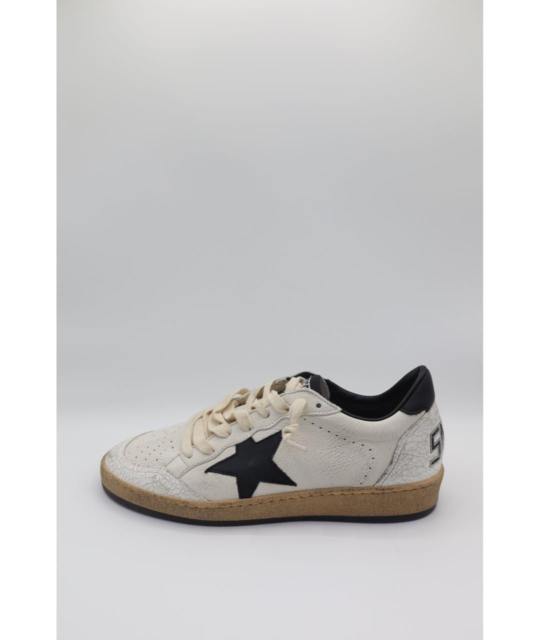 GOLDEN GOOSE DELUXE BRAND Белые кожаные низкие кроссовки / кеды, фото 7