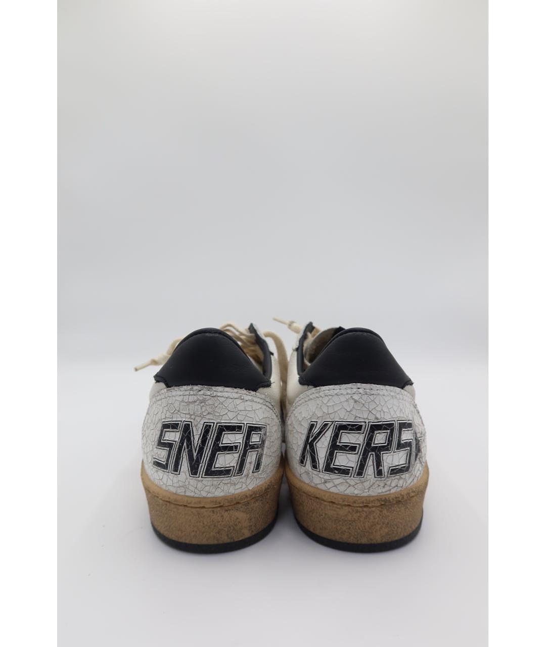GOLDEN GOOSE DELUXE BRAND Белые кожаные низкие кроссовки / кеды, фото 5