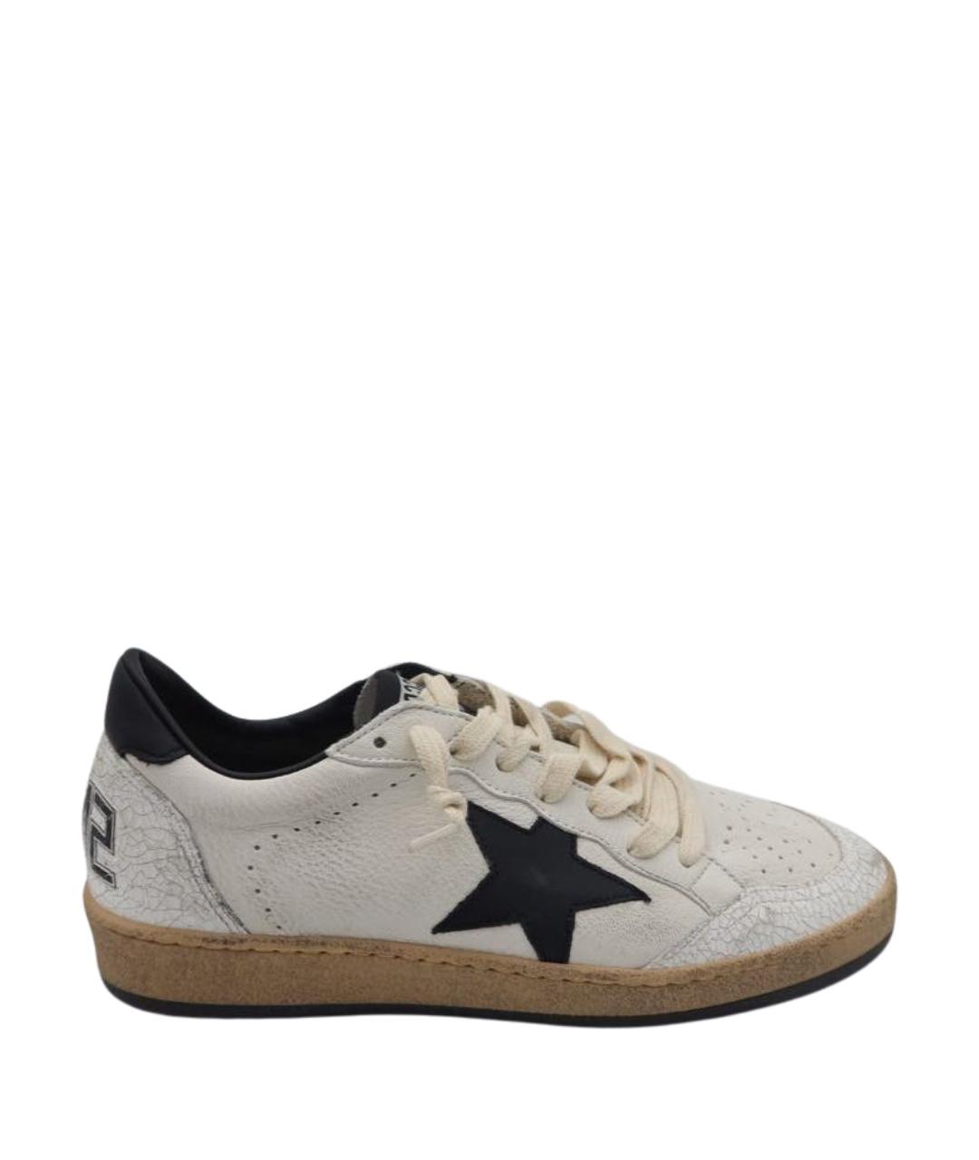 GOLDEN GOOSE DELUXE BRAND Белые кожаные низкие кроссовки / кеды, фото 1
