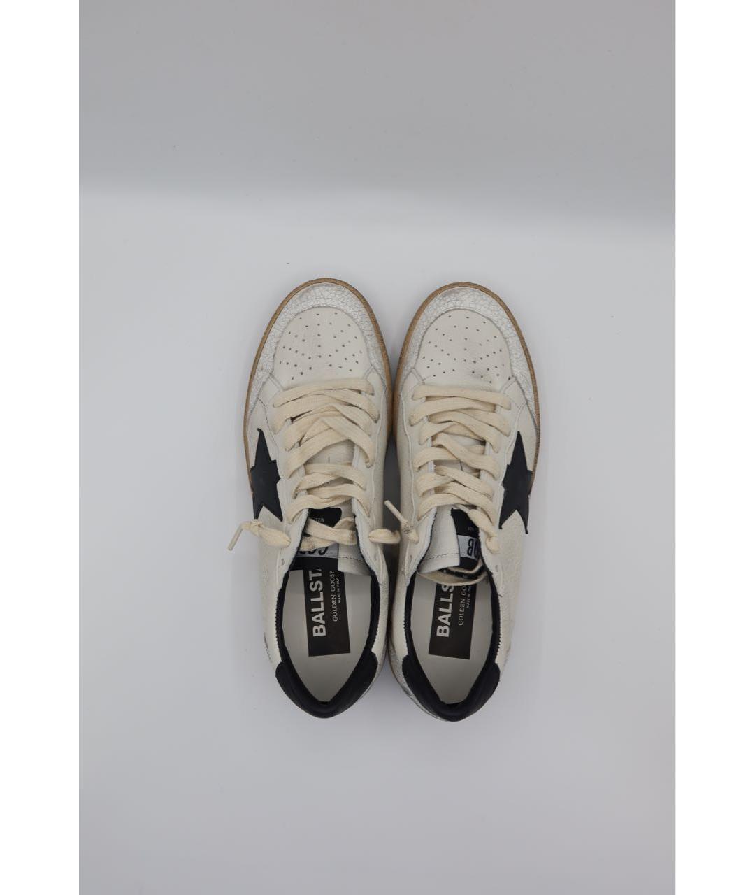 GOLDEN GOOSE DELUXE BRAND Белые кожаные низкие кроссовки / кеды, фото 6