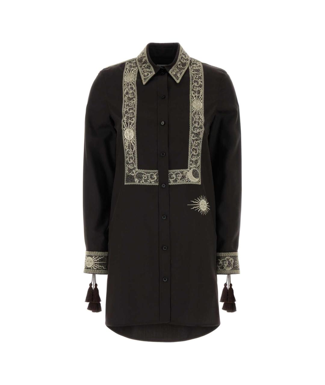 BURBERRY Коричневая шелковая футболка, фото 1
