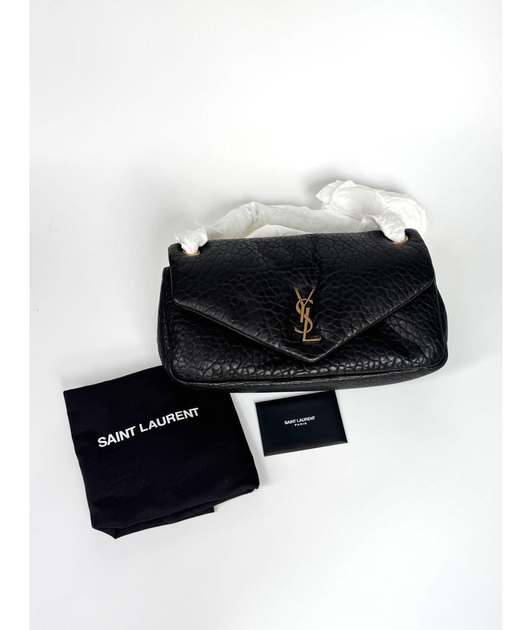 SAINT LAURENT Черная кожаная сумка через плечо, фото 5