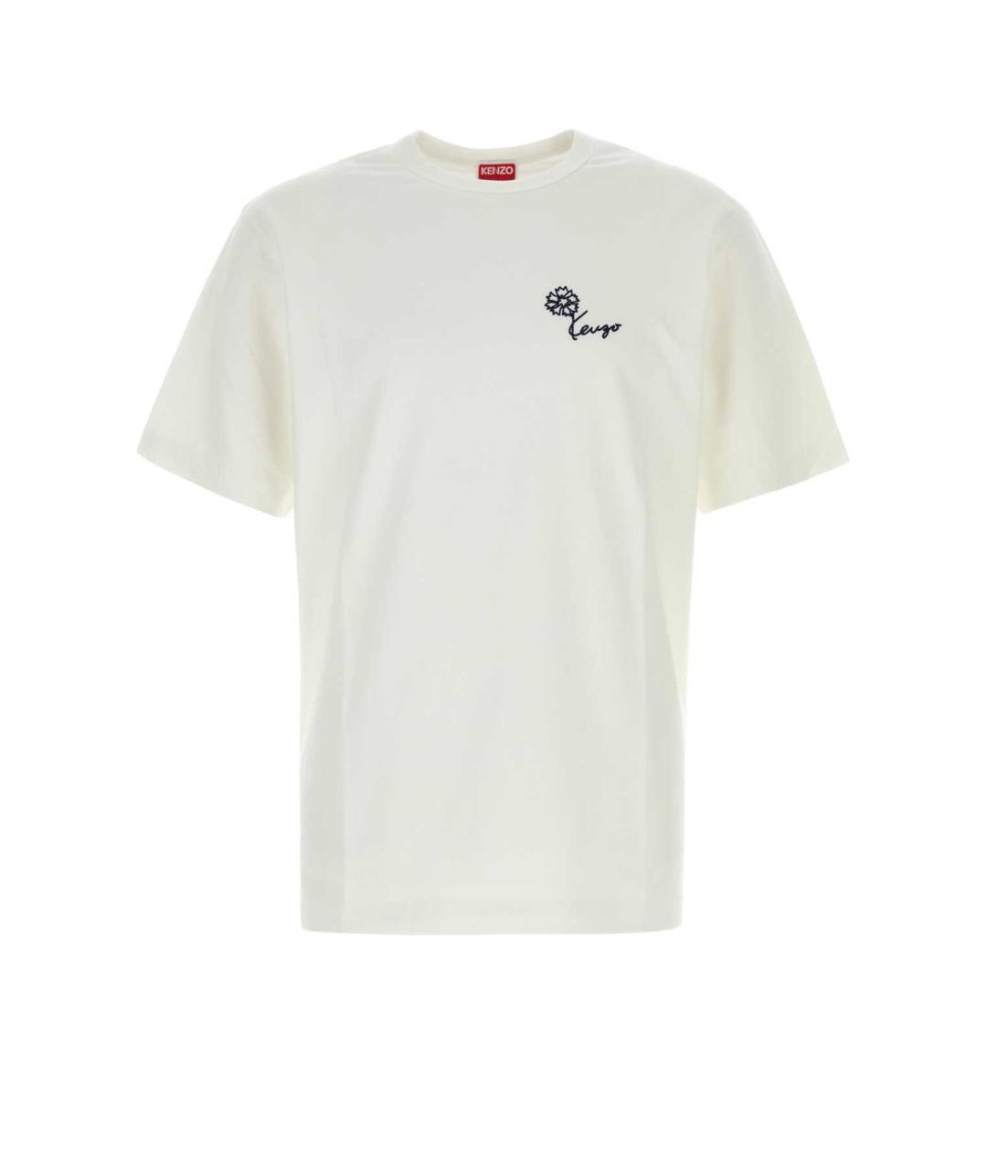 KENZO Белая хлопковая футболка, фото 1