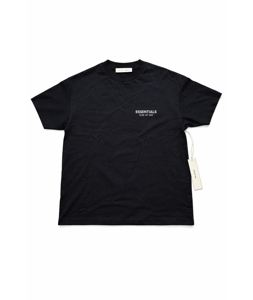 FEAR OF GOD ESSENTIALS Черная хлопковая футболка, фото 8