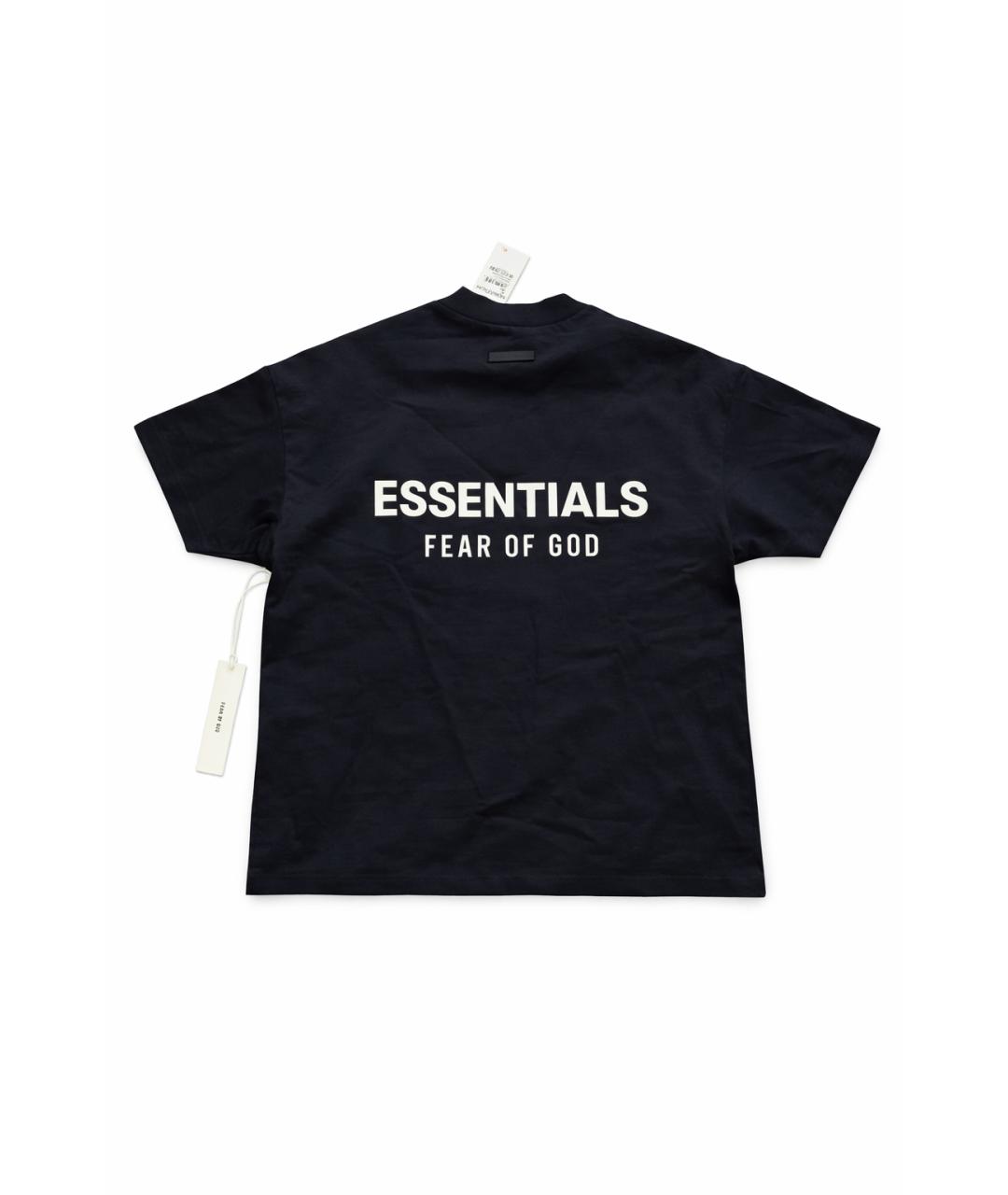 FEAR OF GOD ESSENTIALS Черная хлопковая футболка, фото 7