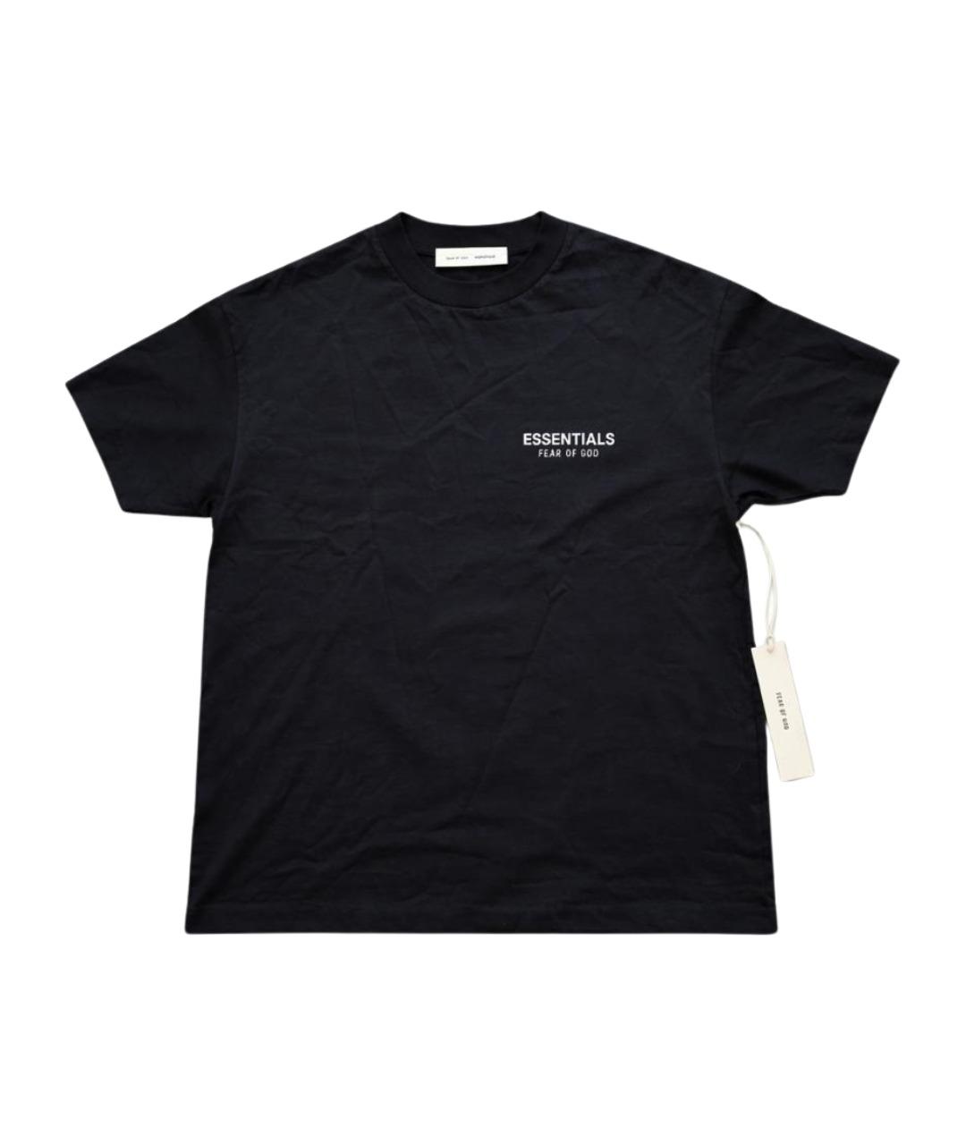 FEAR OF GOD ESSENTIALS Черная хлопковая футболка, фото 1