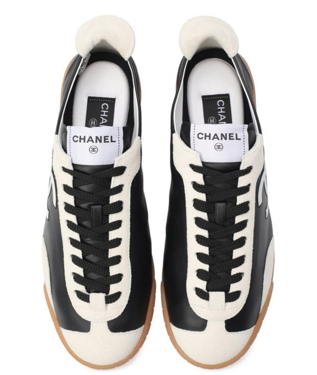 CHANEL Черные кеды из лакированной кожи, фото 4