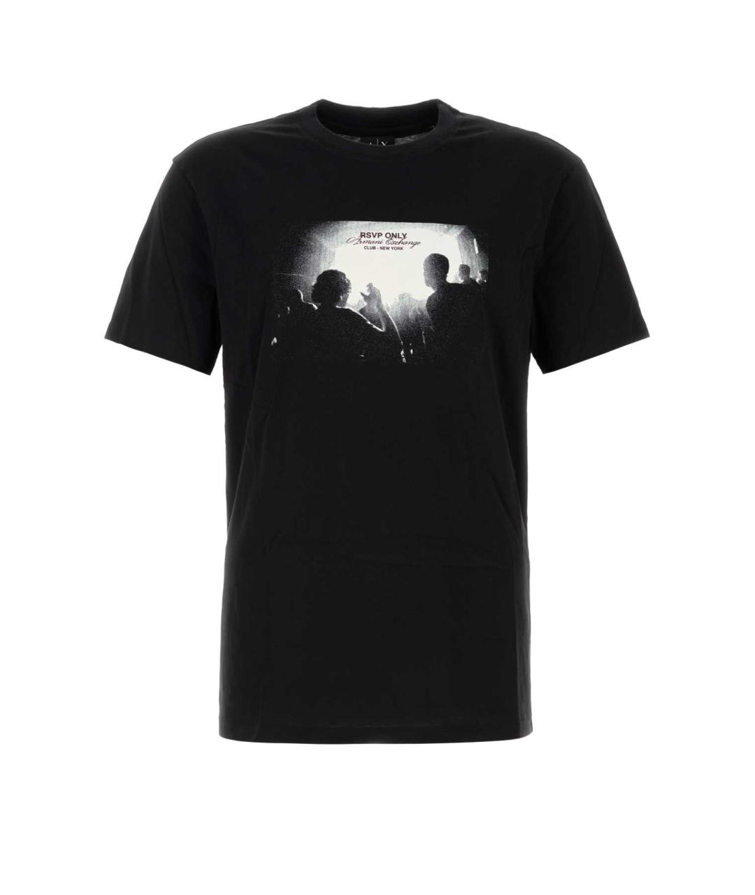 ARMANI EXCHANGE Черная хлопковая футболка, фото 1