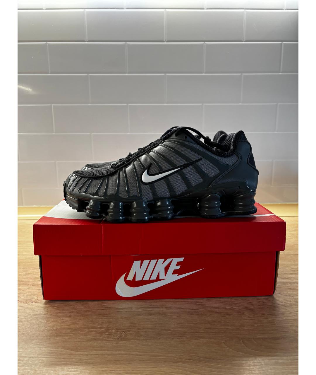 NIKE Антрацитовые синтетические низкие кроссовки / кеды, фото 7