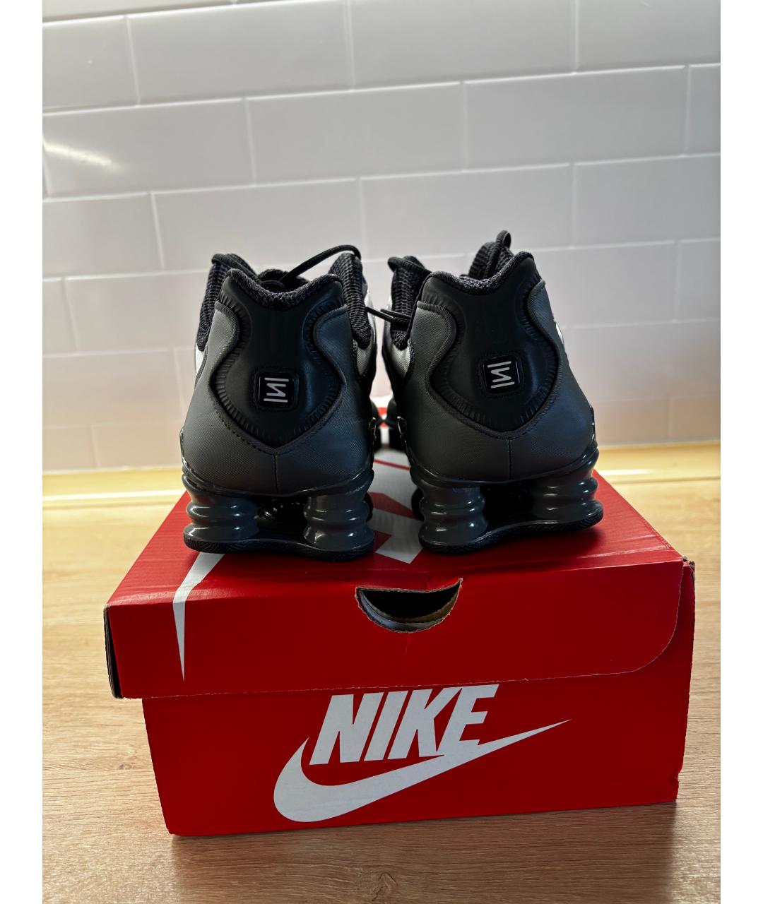 NIKE Антрацитовые синтетические низкие кроссовки / кеды, фото 6
