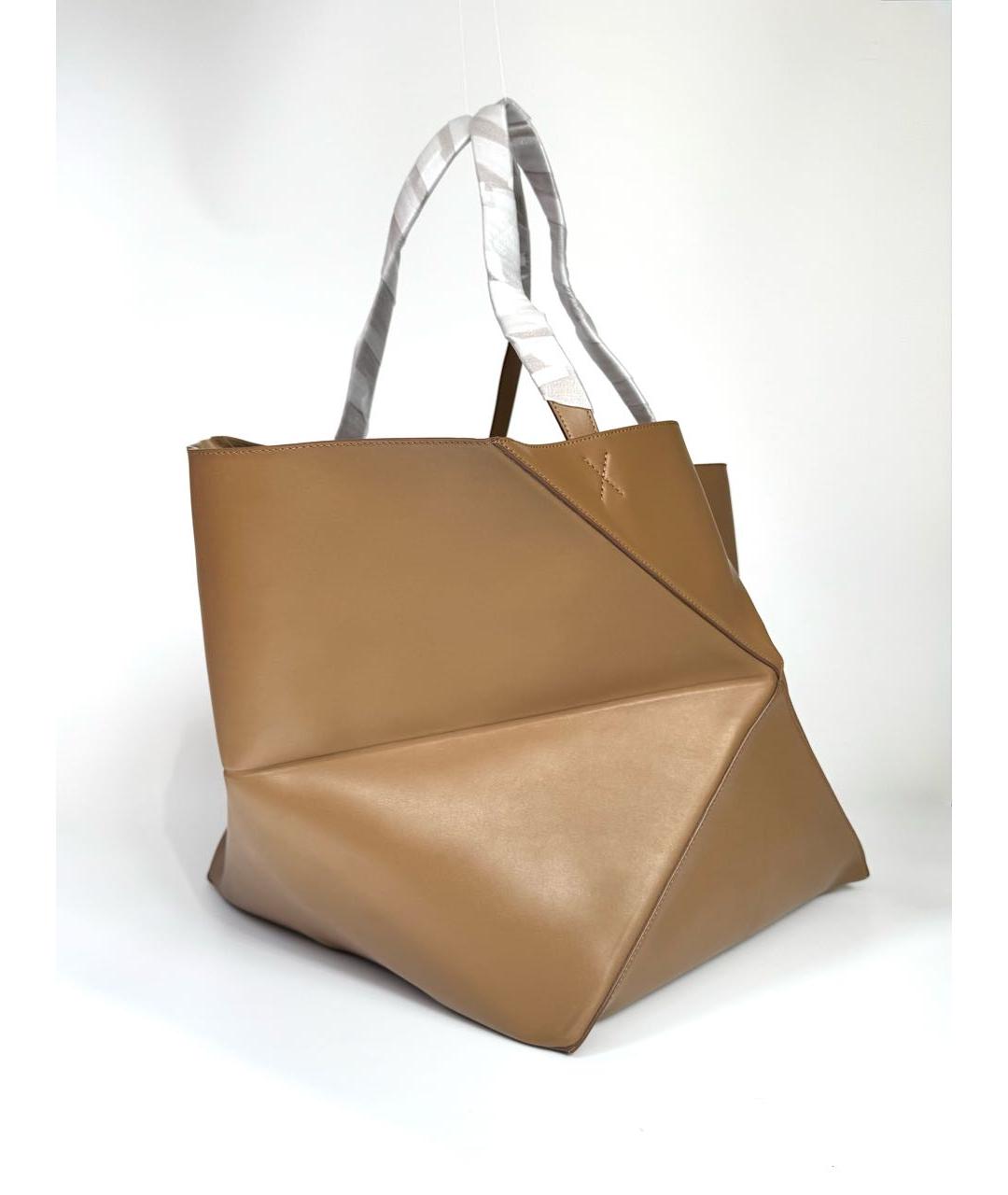 LOEWE Коричневая кожаная сумка тоут, фото 2