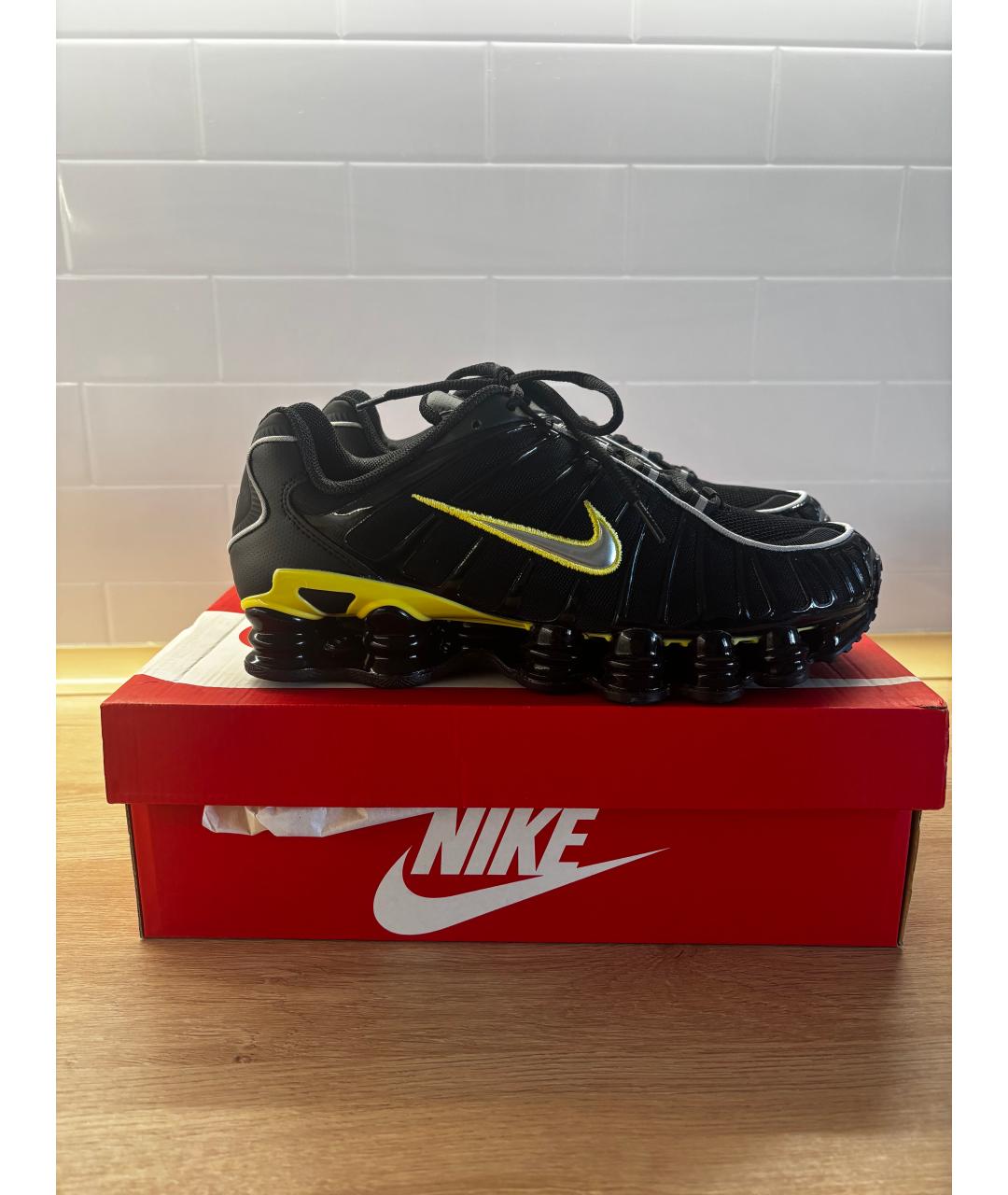 NIKE Черные синтетические низкие кроссовки / кеды, фото 7