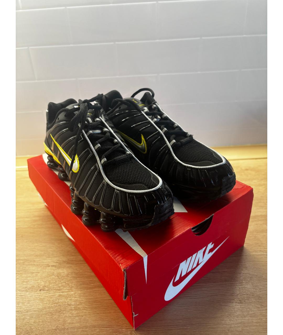 NIKE Черные синтетические низкие кроссовки / кеды, фото 2