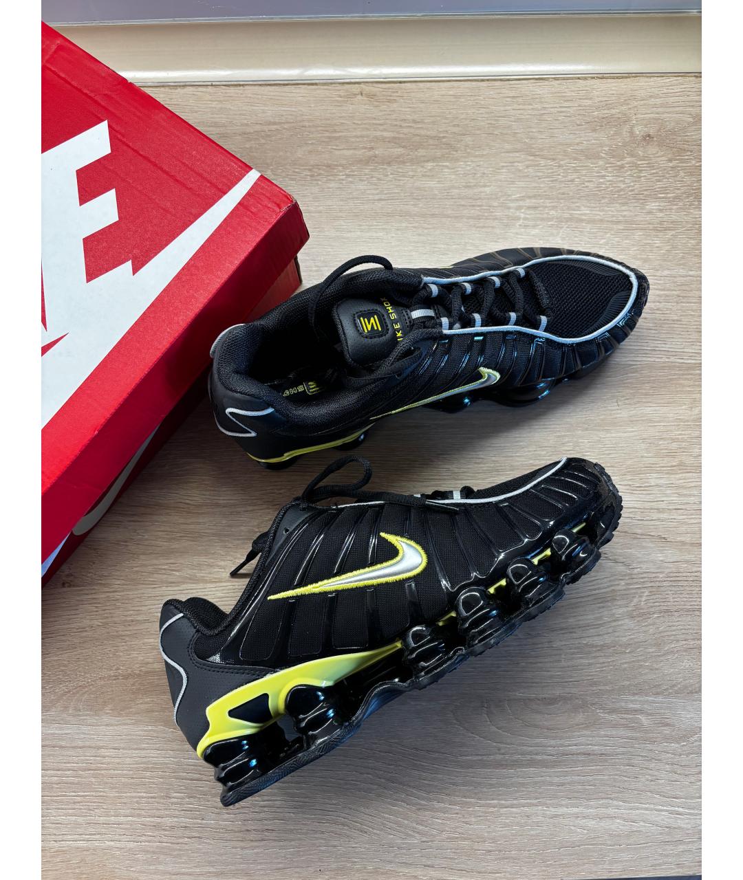 NIKE Черные синтетические низкие кроссовки / кеды, фото 4