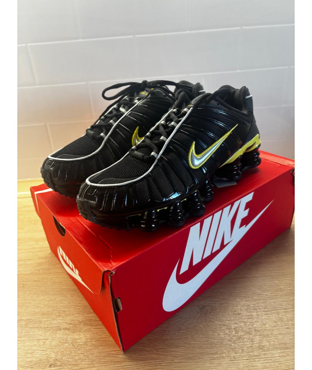 NIKE Черные синтетические низкие кроссовки / кеды, фото 5