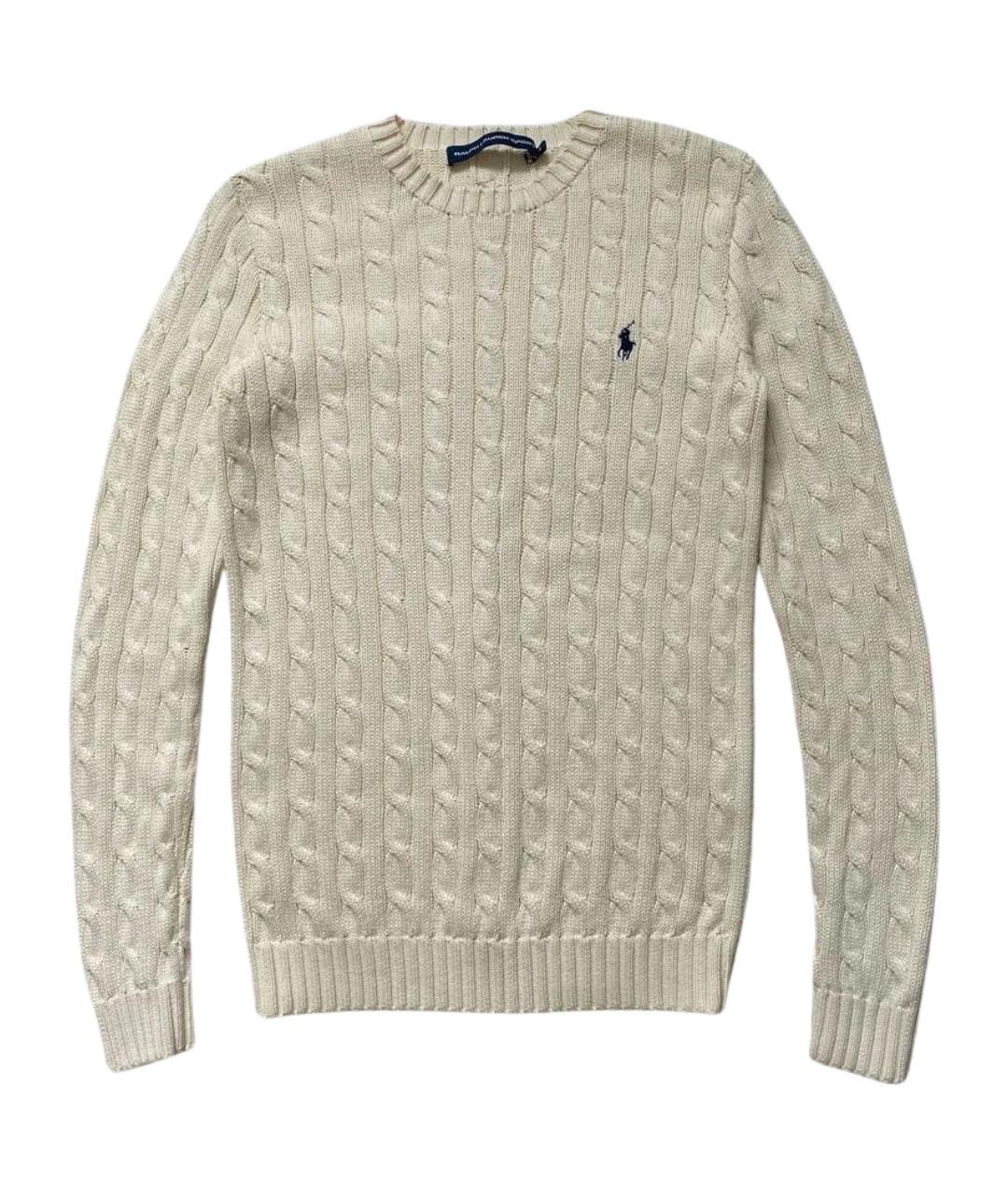 POLO RALPH LAUREN Бежевый хлопковый джемпер / свитер, фото 1