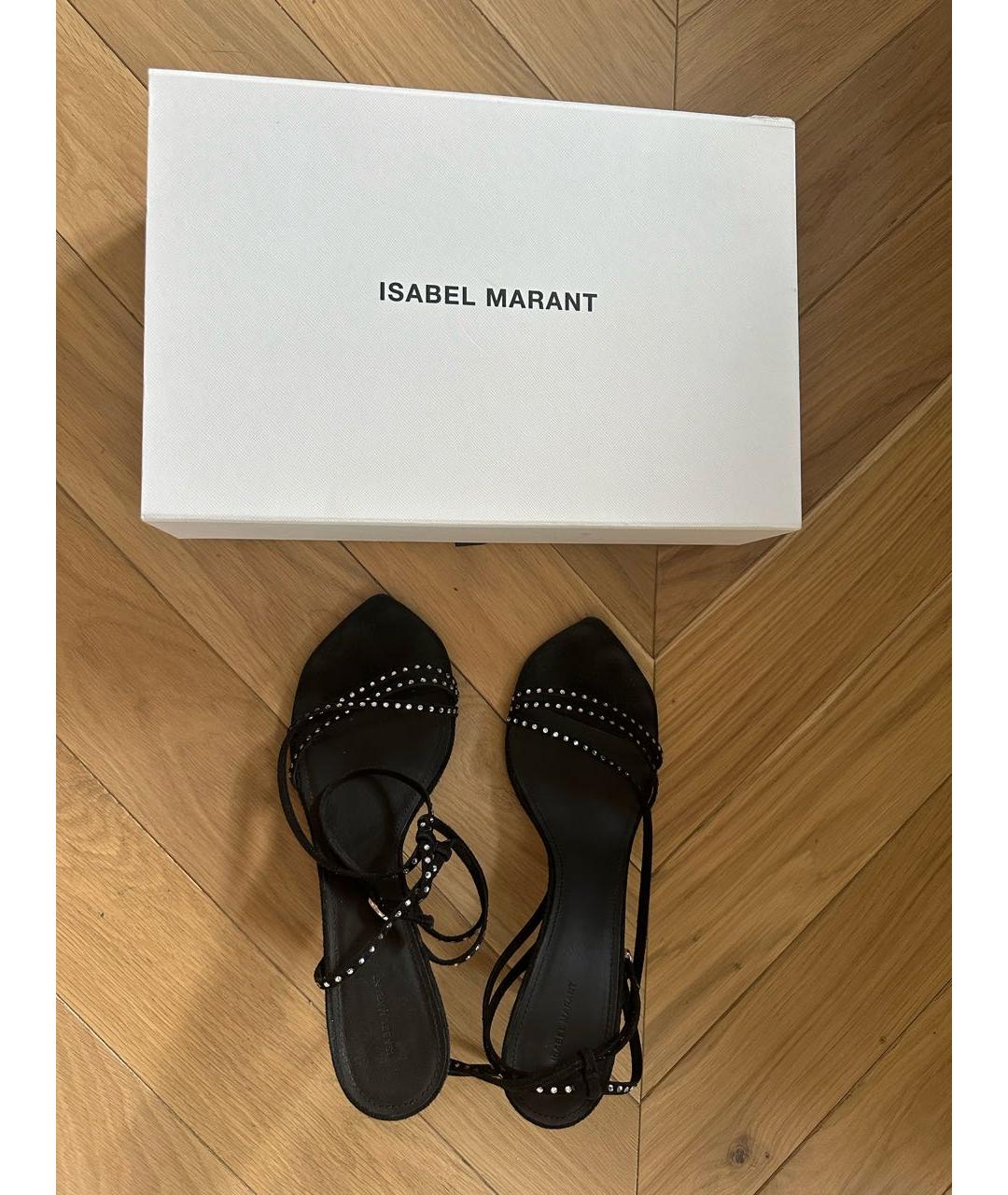 ISABEL MARANT Черные замшевые босоножки, фото 4