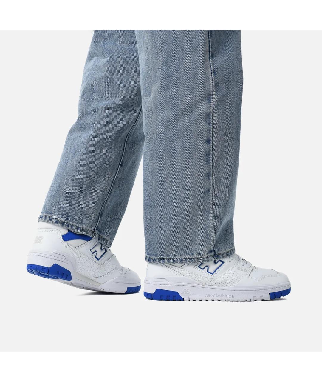 NEW BALANCE Белые низкие кроссовки / кеды из искусственной кожи, фото 5