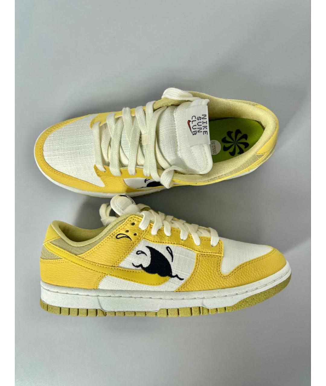 NIKE Желтые кожаные кроссовки, фото 5