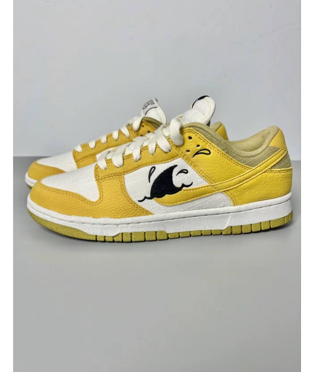 NIKE Желтые кожаные кроссовки, фото 6