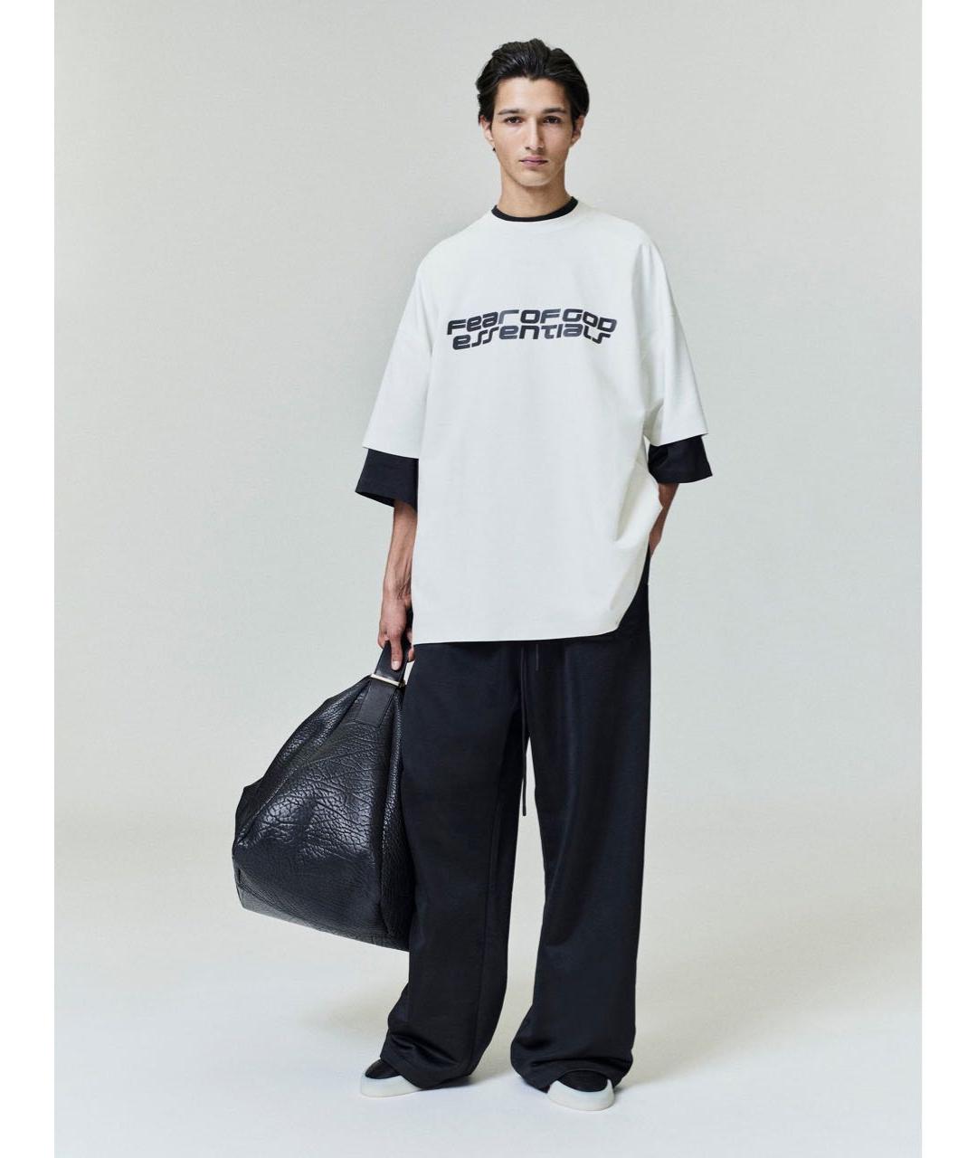FEAR OF GOD ESSENTIALS Белая хлопковая футболка, фото 4