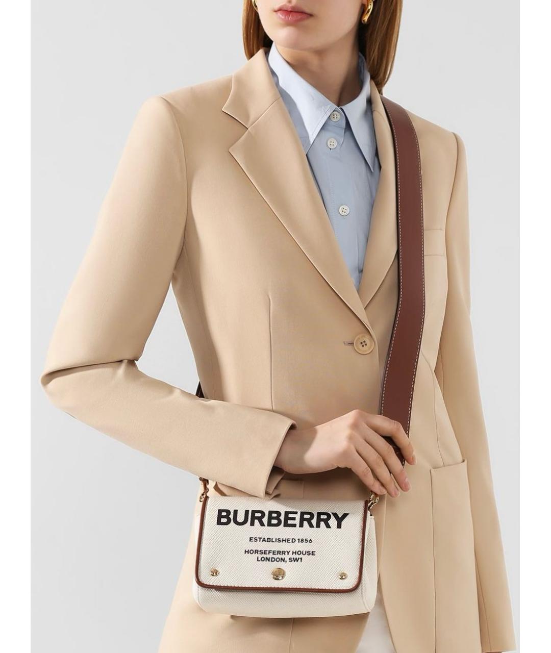 BURBERRY Бежевая сумка через плечо, фото 5