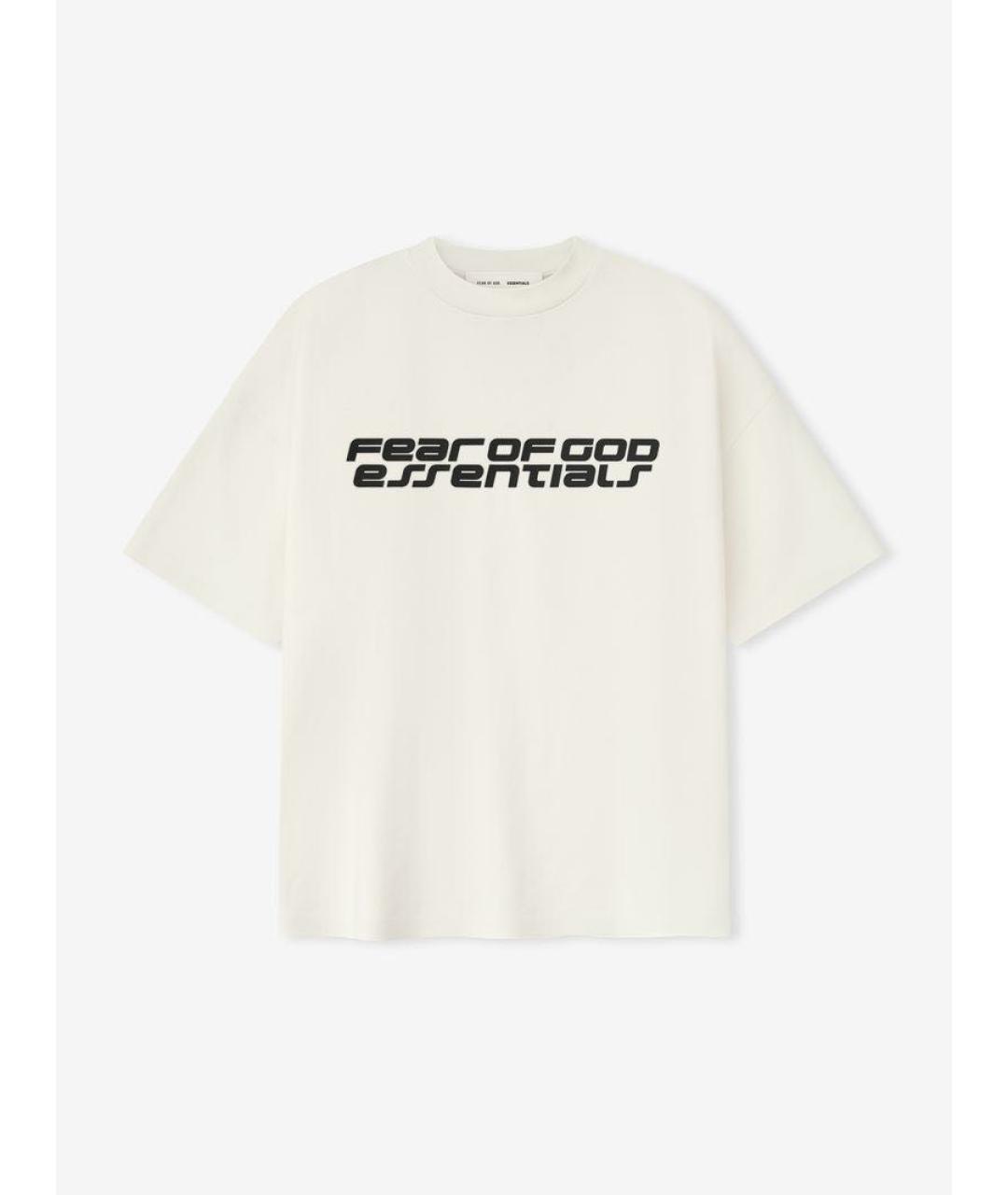 FEAR OF GOD ESSENTIALS Белая хлопковая футболка, фото 4